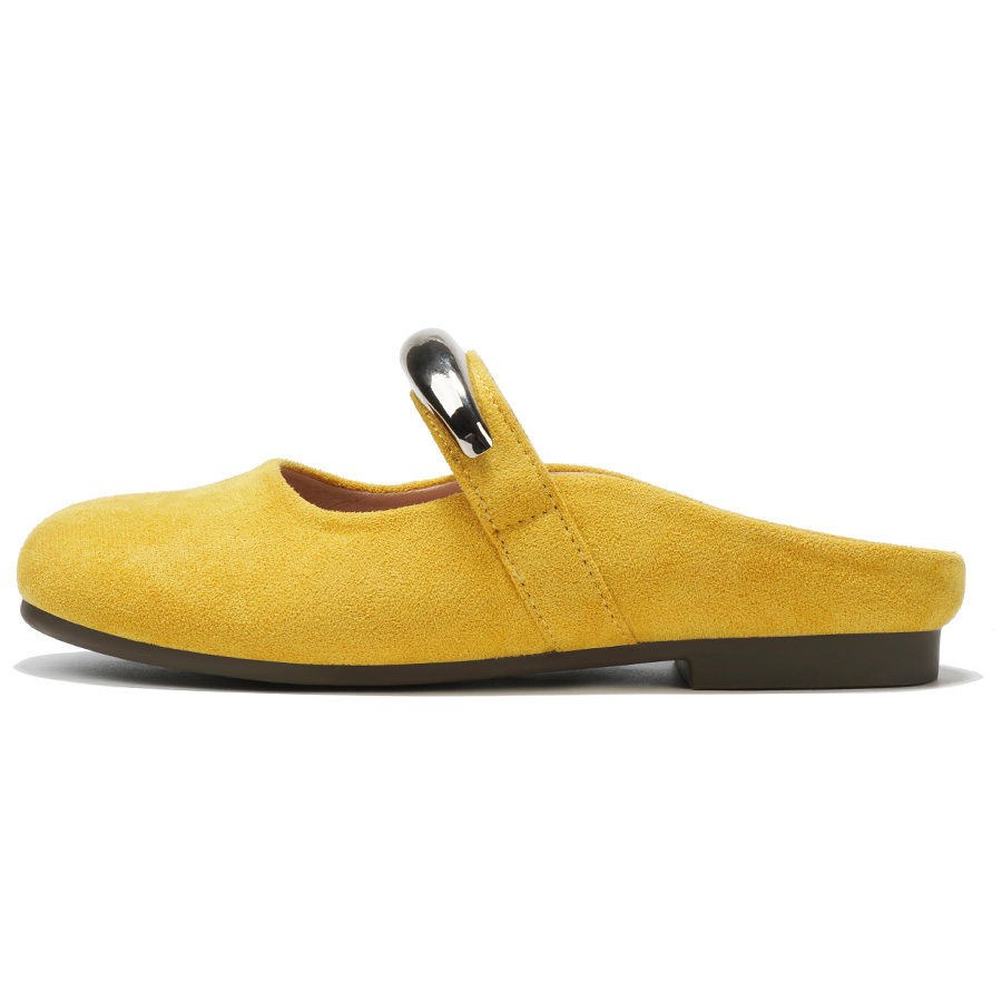 OMS Женские закрытые тапочки-мюли желтые, цвет Yellow (Mules)
