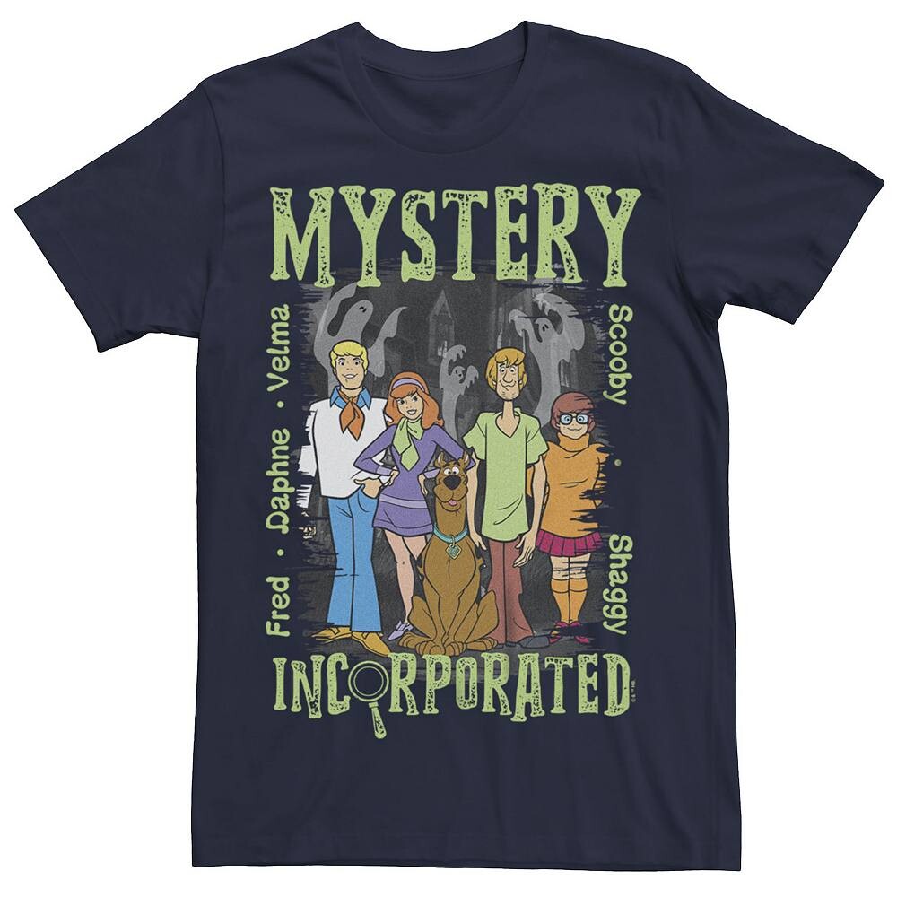 

Мужская футболка с рисунком Scooby-Doo Mystery Incorporated Licensed Character, темно-синий