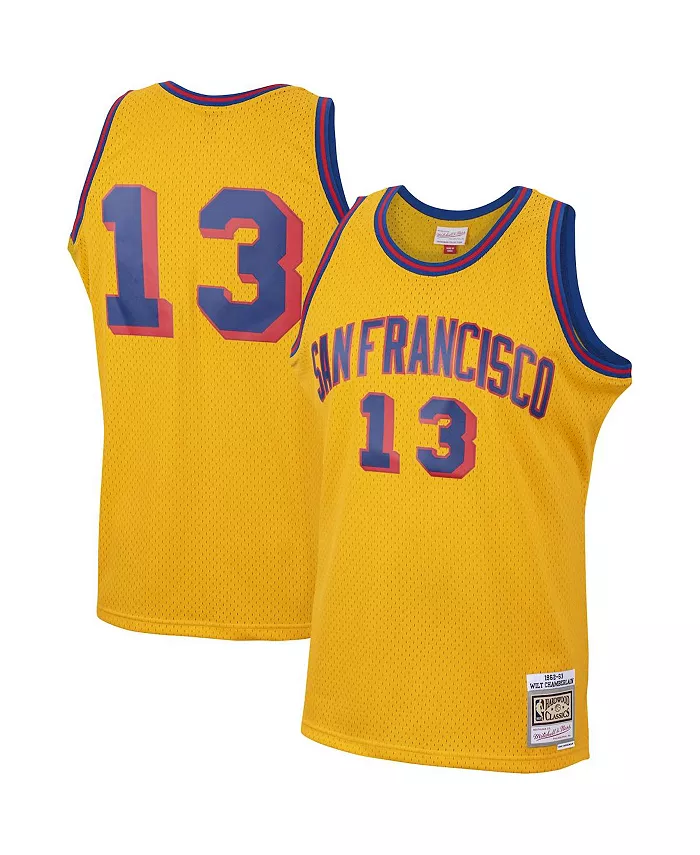 

Мужская баскетбольная майка Wilt Chamberlain Gold San Francisco Warriors 1962-63 Hardwood Classics Swingman Mitchell & Ness