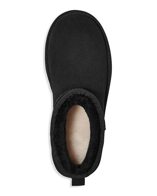 Женские классические ультрамини-сапоги на платформе UGG, цвет Black — фото 4
