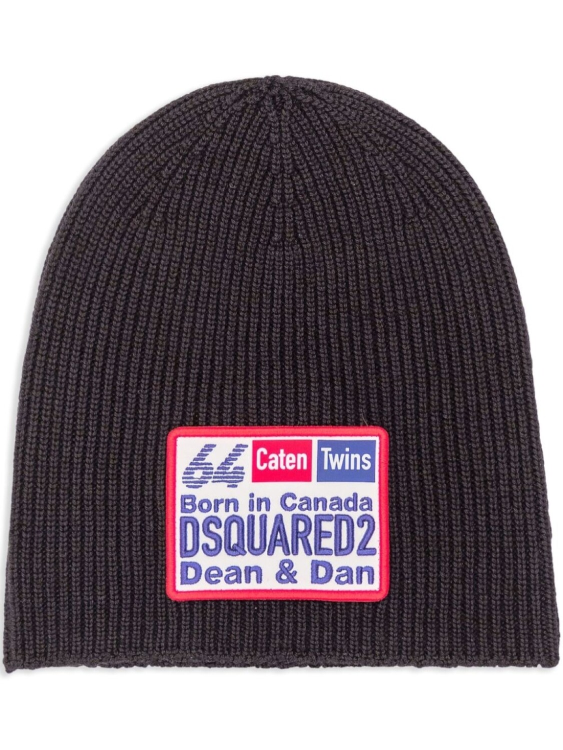 

DSQUARED2 шерстяная шапка в рубчик, черный