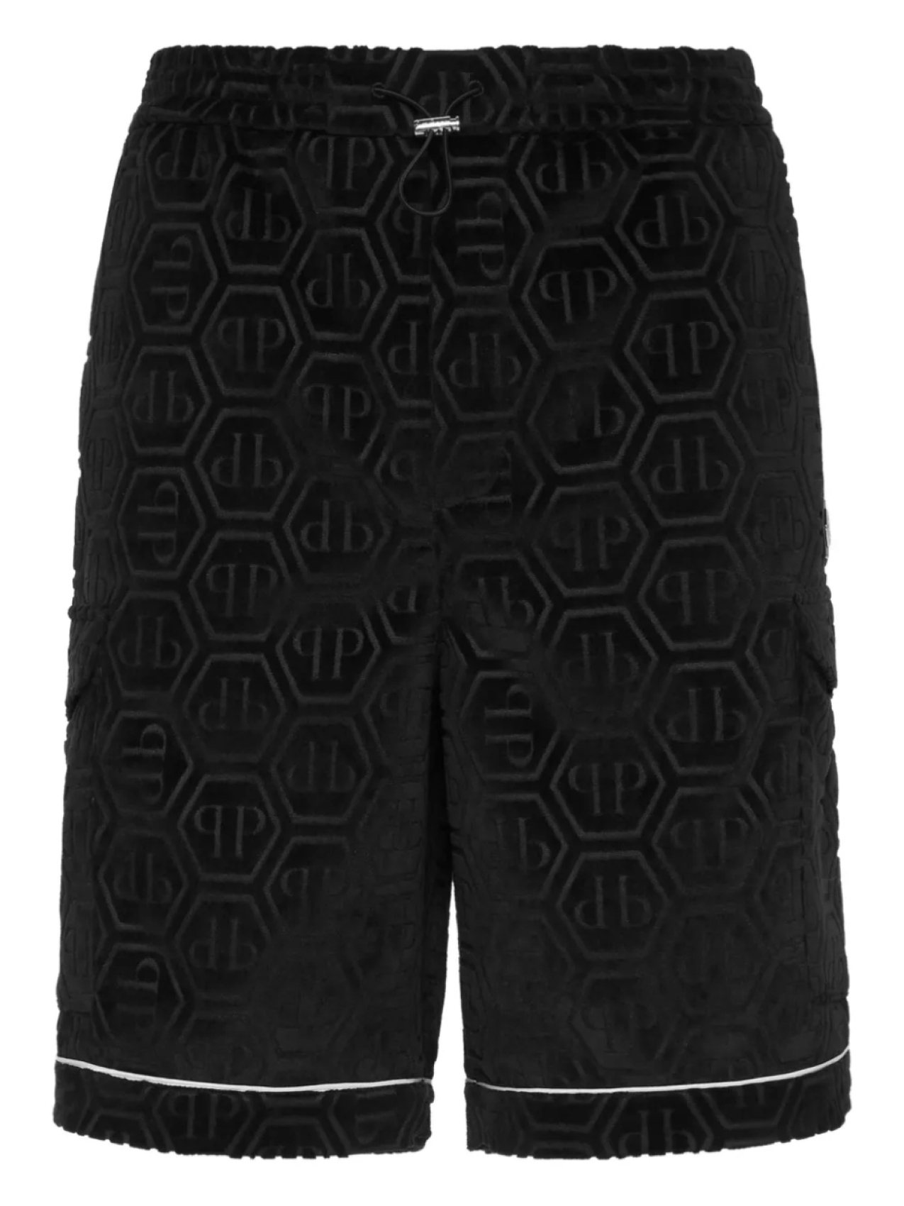 

Шорты с монограммным узором Philipp Plein, черный