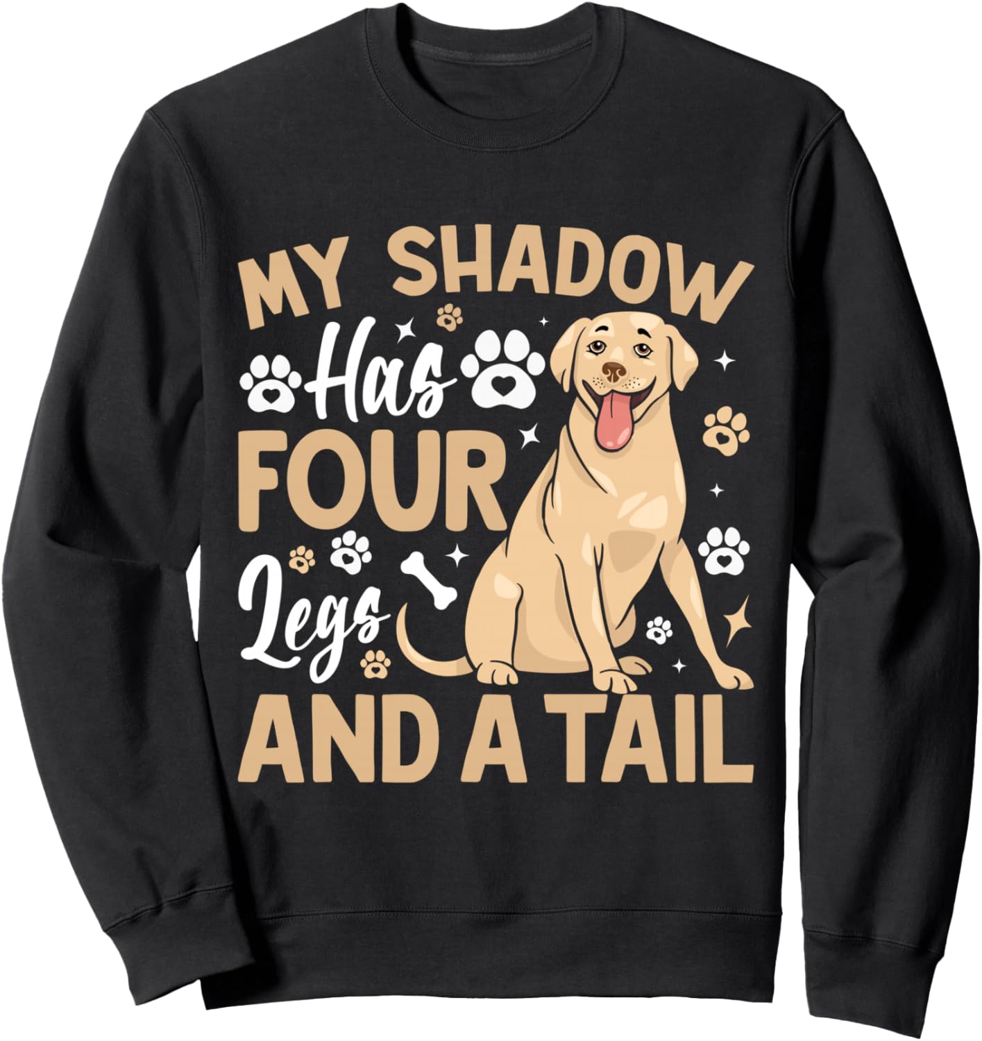 

Толстовка с надписью У моей тени четыре ноги и хвост Labrador Retriever Dog Gifts For Dog Lovers, черный