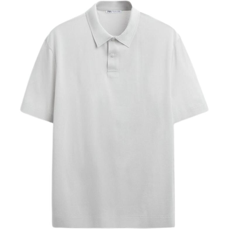 

Рубашка поло мужская синяя / серая Zara, синий/серый