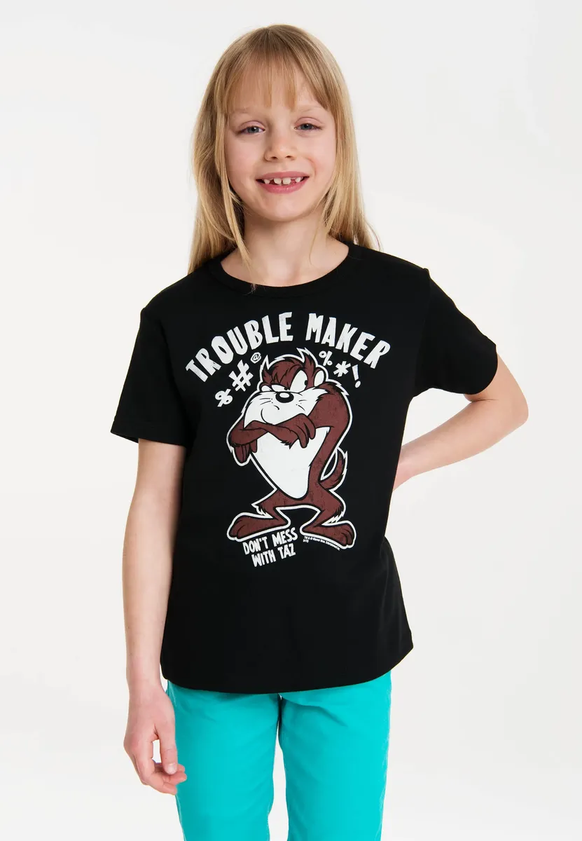 Футболка Logoshirt "T-ShirtTaz - Looney Tunes", с великолепным принтом спереди, черный — фото 3