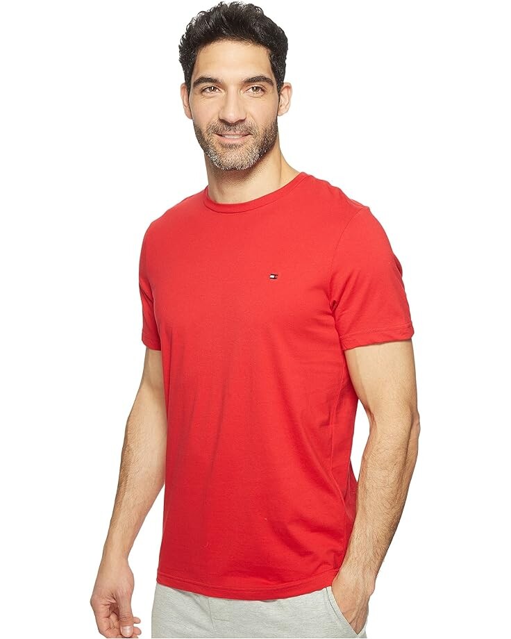 Футболка Tommy Hilfiger Short Sleeve Core Flag Crew Neck, цвет Mahogany — фото 2