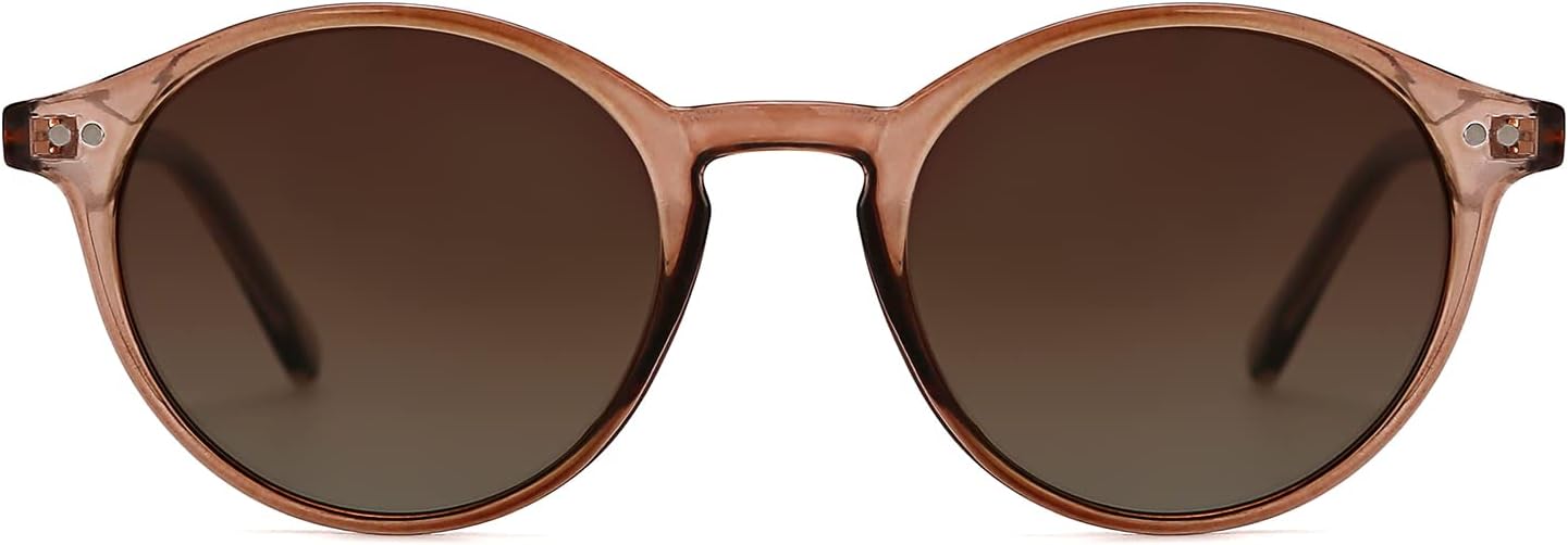 

Винтажные маленькие круглые солнцезащитные очки TIJN для женщин и мужчин, стильные поляризованные цветные линзы UV400, тонированные солнцезащитные очки, классические солнцезащитные очки, 06.coffee Frame / Brown Lens