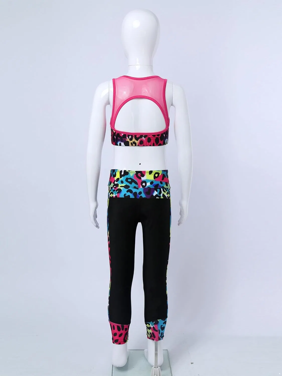 Детский спортивный костюм из топа и леггинсов Shinsto, Leopard — фото 4
