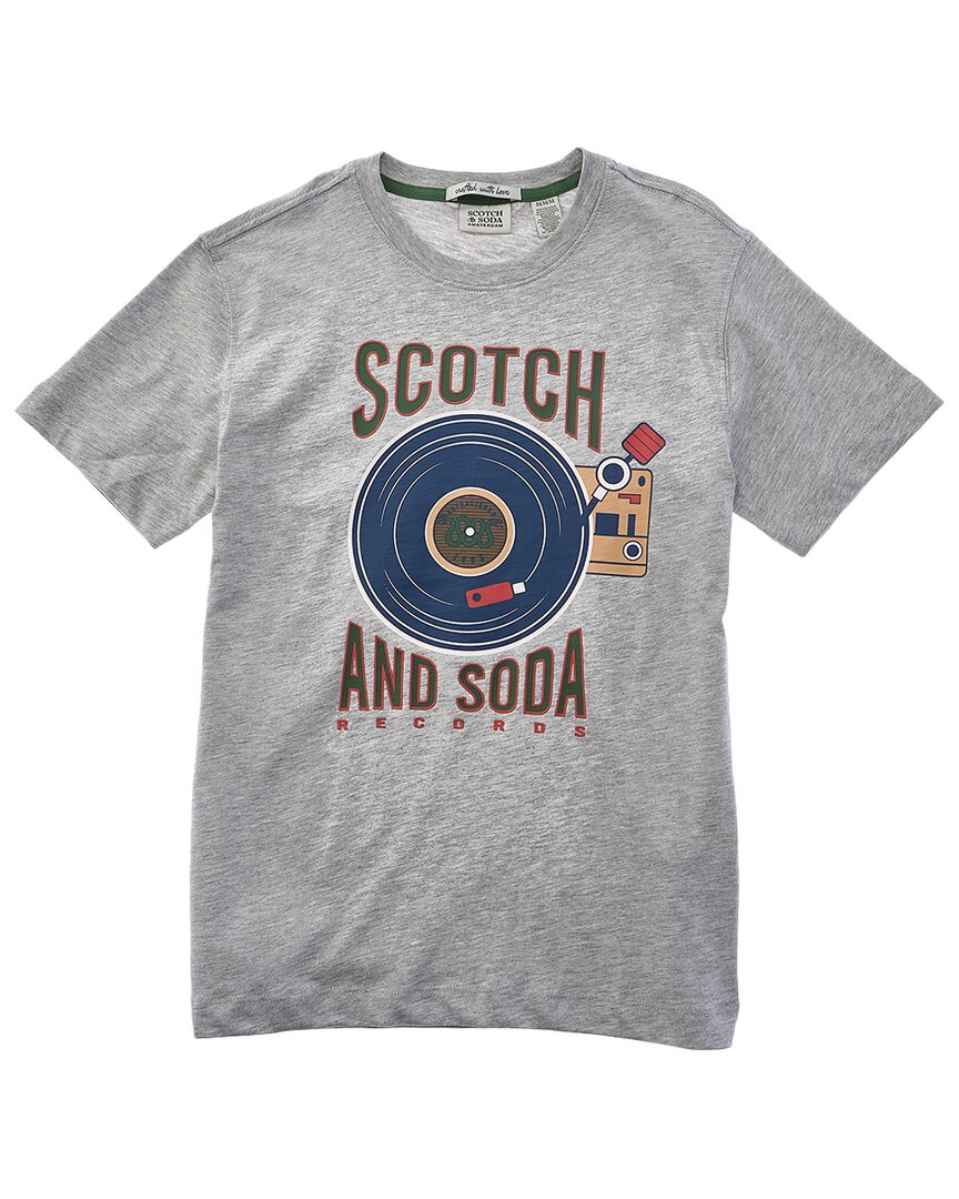 

Футболка Scotch & Soda с принтом, серый