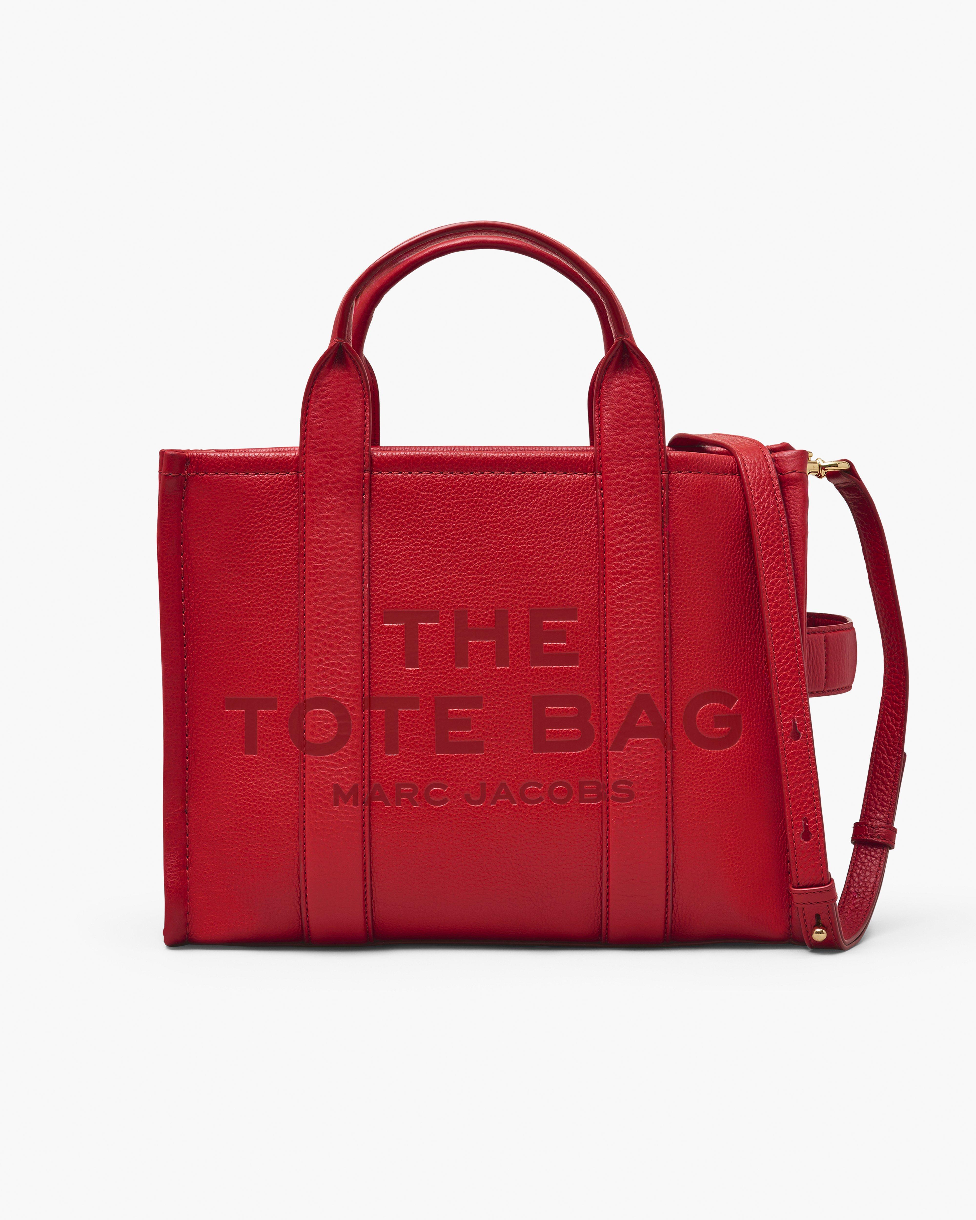 

Кожаная сумка-тоут среднего размера Marc Jacobs, цвет True Red, Красный, Кожаная сумка-тоут среднего размера Marc Jacobs, цвет True Red
