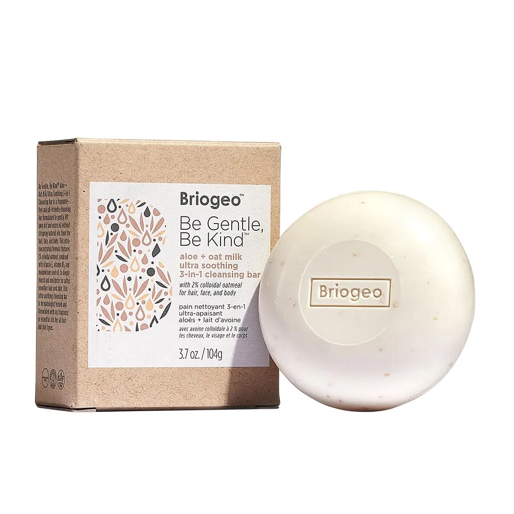 Гель для умывания Briogeo — Be Gentle, Be Kind Aloe + Oat Milk успокаивающий -в-1 брусок для очищения, шампунь, 105 г