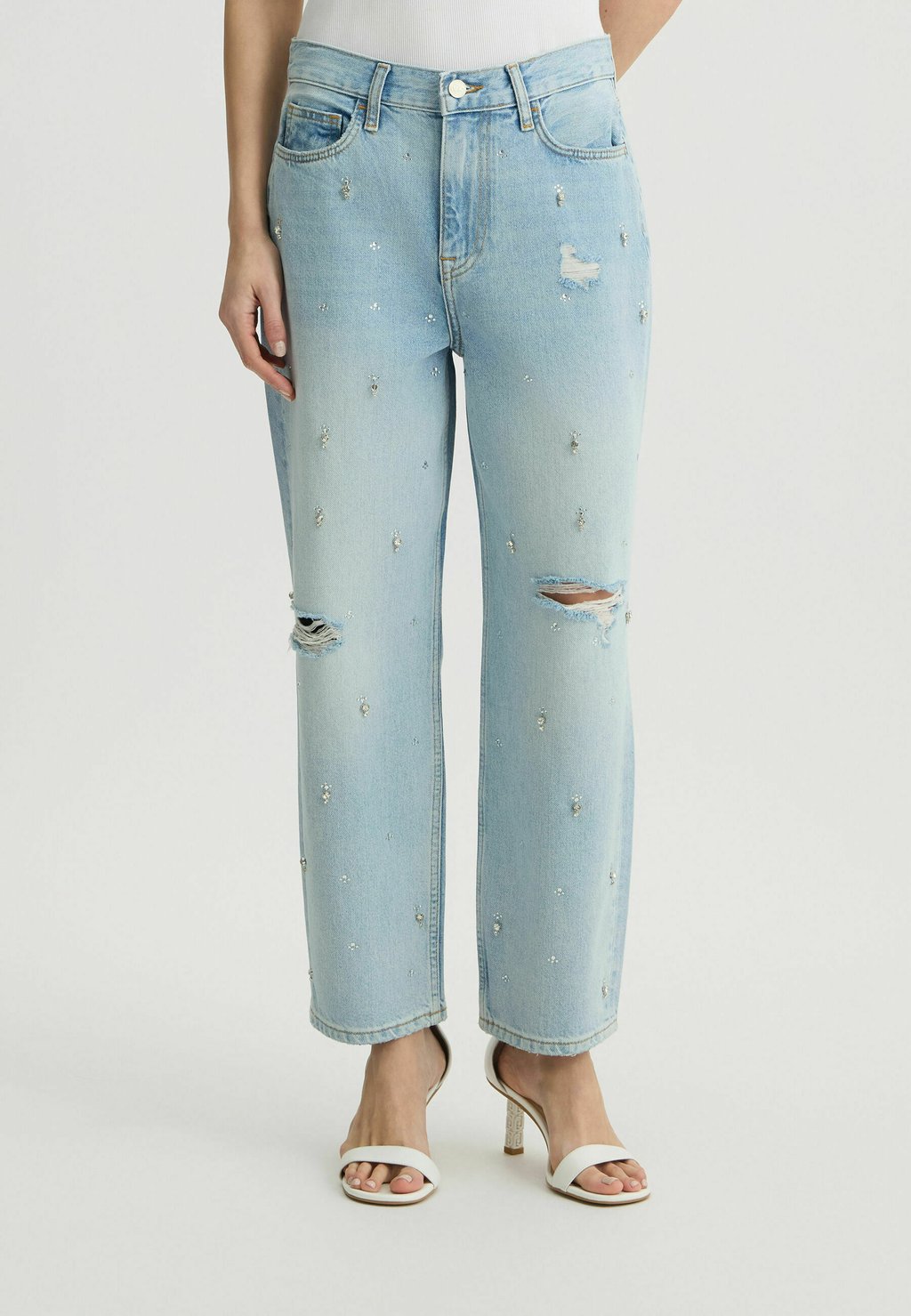 

Джинсы WITH RHINESTONES LIU JO, цвет Light Blue Denim