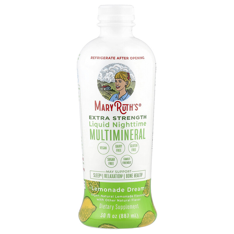 

MaryRuth's, Liquid Nighttime Multimineral, Extra Strength, Lemonade Dream, 887 мл (30 жидк. Унций)