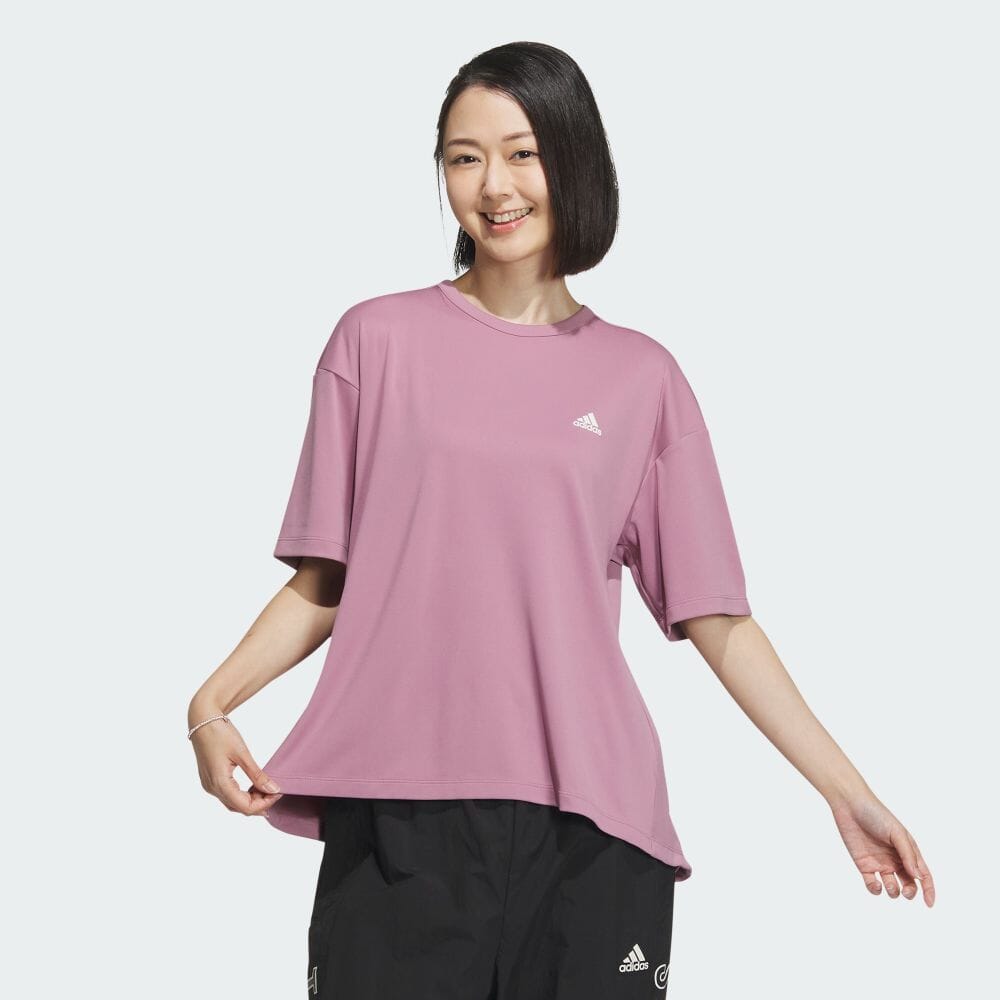 

Футболка Adidas Seasonal Sportswear Loose Fit Double Knit Relaxed Short Sleeve T-Shirt, цвет Wonder Orchid