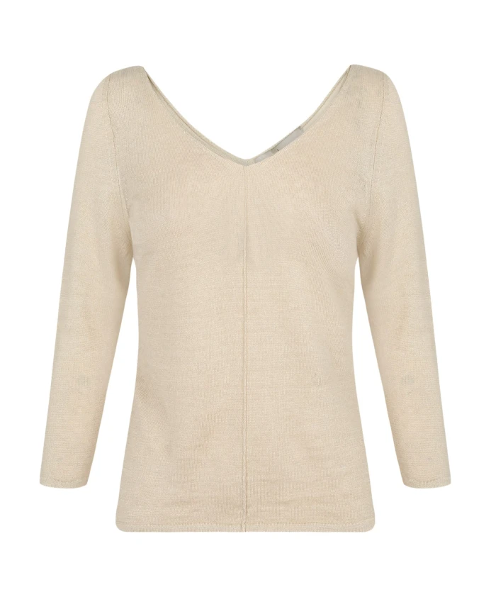 

Botanica, трикотажная футболка из необработанного льна в горошек. Cortana, бежевый