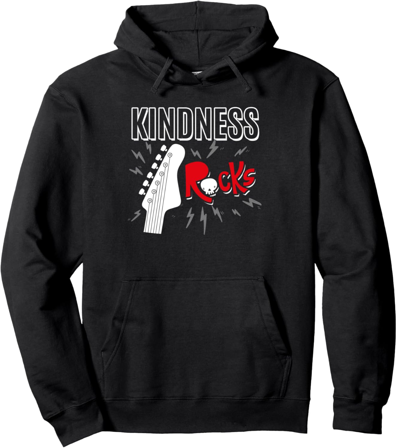 

Худи с надписью «Kindness Rocks Electric Guitar» Anti-Bullying Kindness Rocks Choose Kindness Gifts, черный