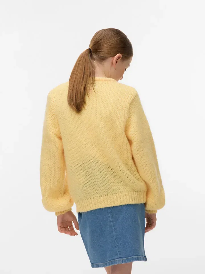 Кардиган из переработанного полиэстера, Vero Moda Girl, желтый — фото 3