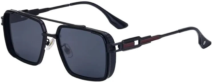 

Поляризованные солнцезащитные очки для мужчин и женщин, черные, в стиле ретро, ​​для вождения, рыбалки и защиты от УФ-излучения OYDBH, Black Frame-black Lens