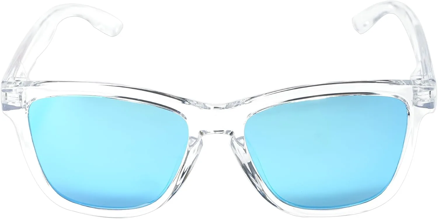 

Квадратные поляризованные солнцезащитные очки для женщин - темные модные солнцезащитные очки для вождения, защита от УФ-излучения 2026 ZJL, C07-transparent/Polar Blue