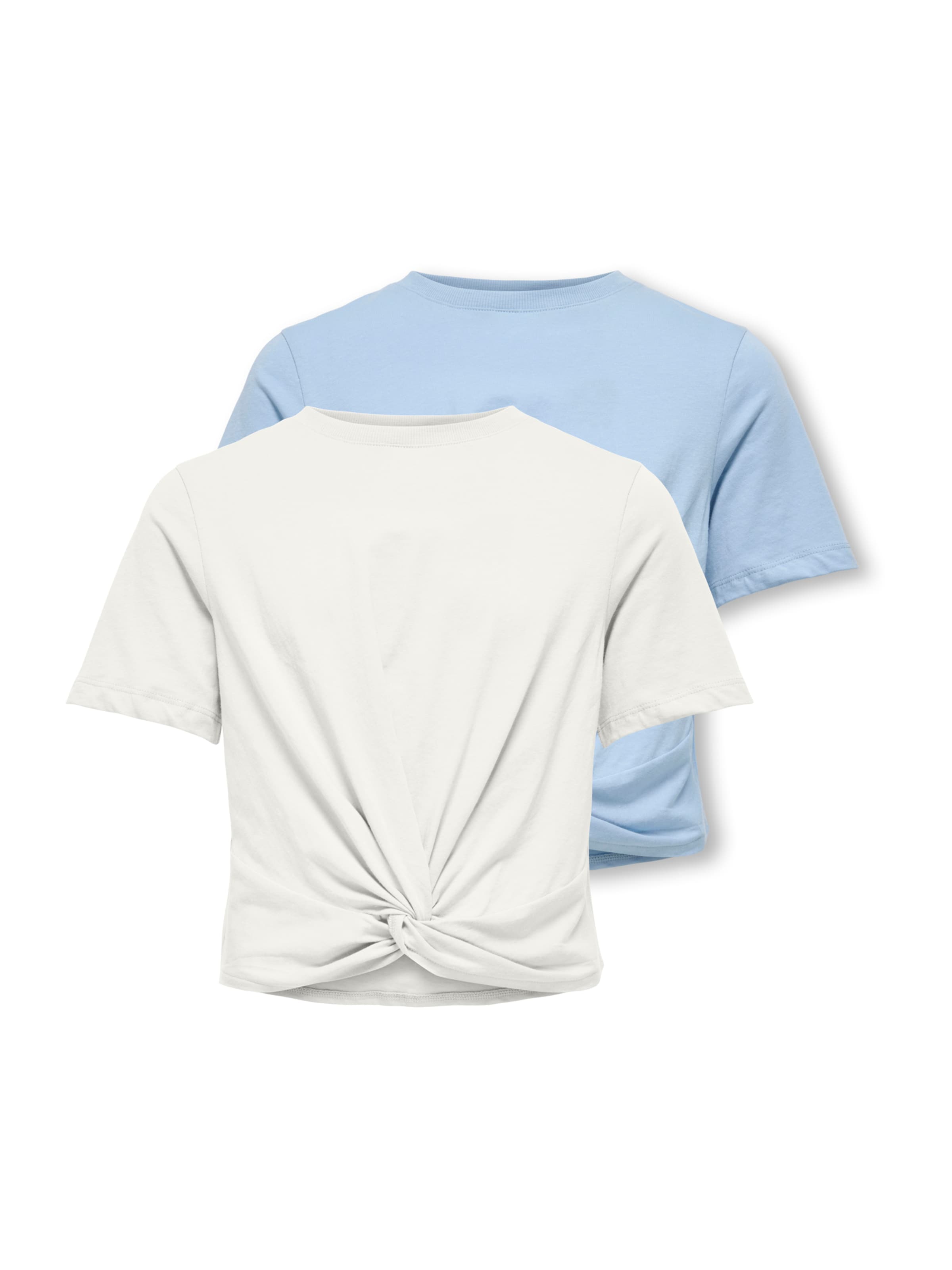 

ONLY GIRLS Футболка 'KOGREX' в светло-голубом и белом цветах