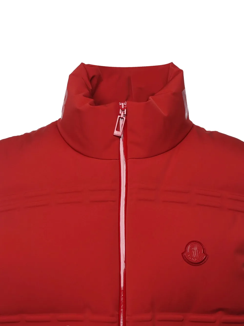 Стеганая куртка с нашивкой-логотипом Moncler, красный — фото 4