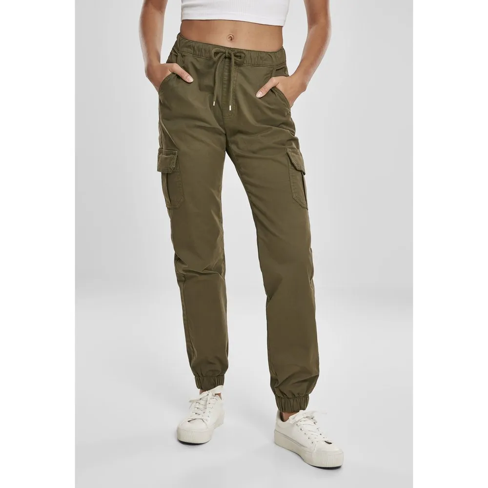 

Брюки карго Urban Classics High Waist Jogging, зеленый