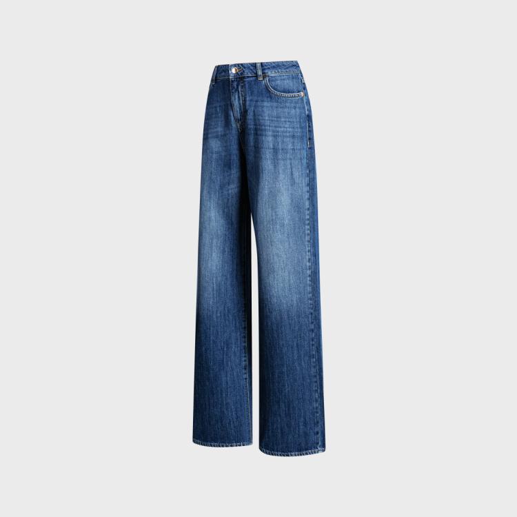 EMPORIO ARMANI Джинсы Women's Denim Blue Moderate Wide Leg — фото 3