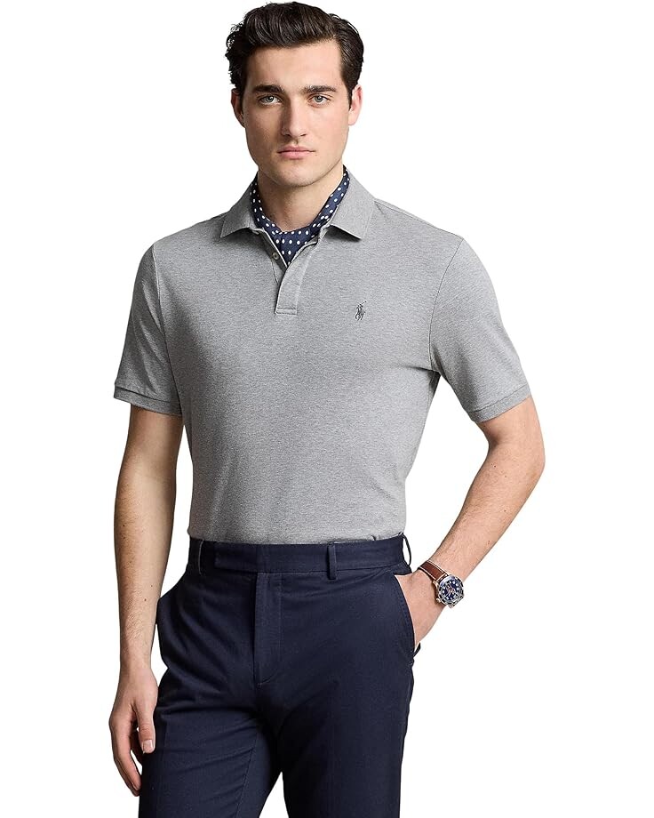 

Поло Polo Ralph Lauren Classic Fit Soft Cotton Polo Shirt, цвет Steel Heather