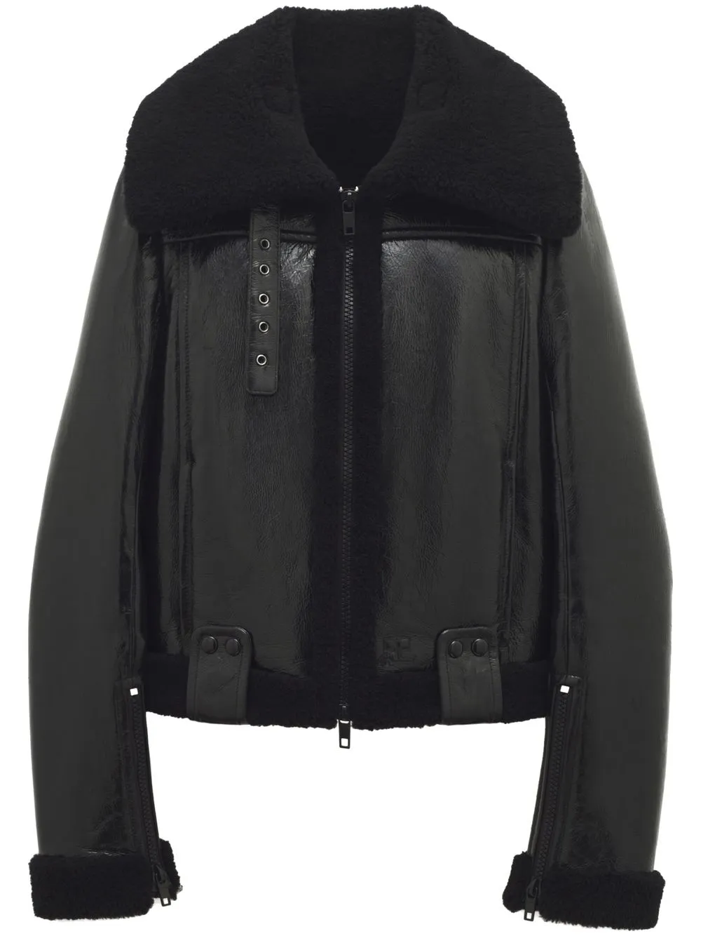 

Дубленка на молнии Courrèges, черный