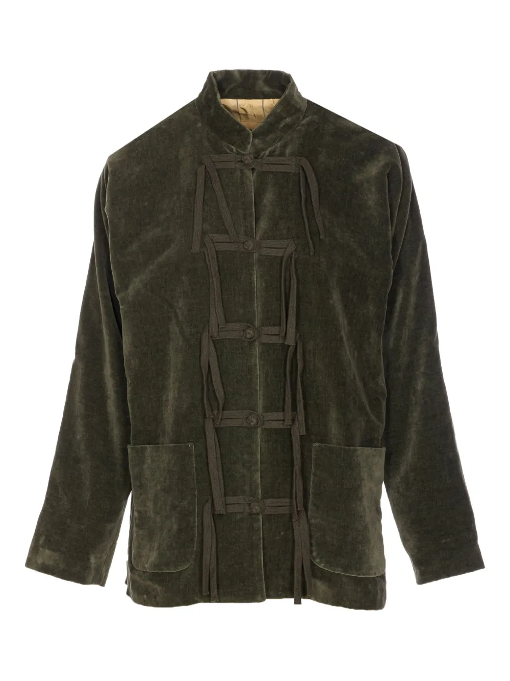 

Бархатная куртка с застежкой-лягушкой Kippy Uma Wang, зеленый