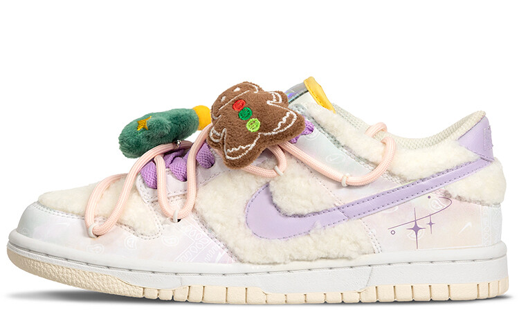 

Кроссовки Nike Dunk Skateboard Shoes Women's Low-Top White Purple