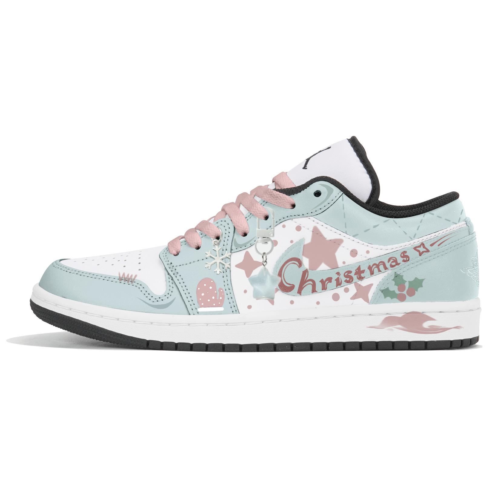 

Jordan Air 1 устойчивые к истиранию низкие баскетбольные кроссовки мужские blue pink white