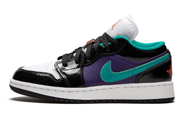 

Кроссовки Jordan 1 Low Black Court Purple Turbo Green GS