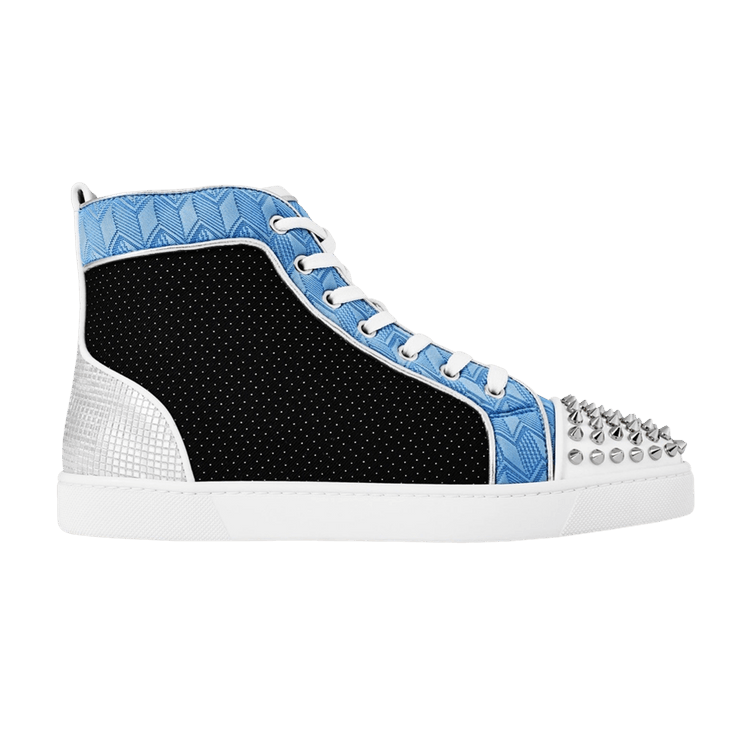 

Кроссовки Christian Louboutin Lou Spikes Orlato Flat 'White Black Blue', синий