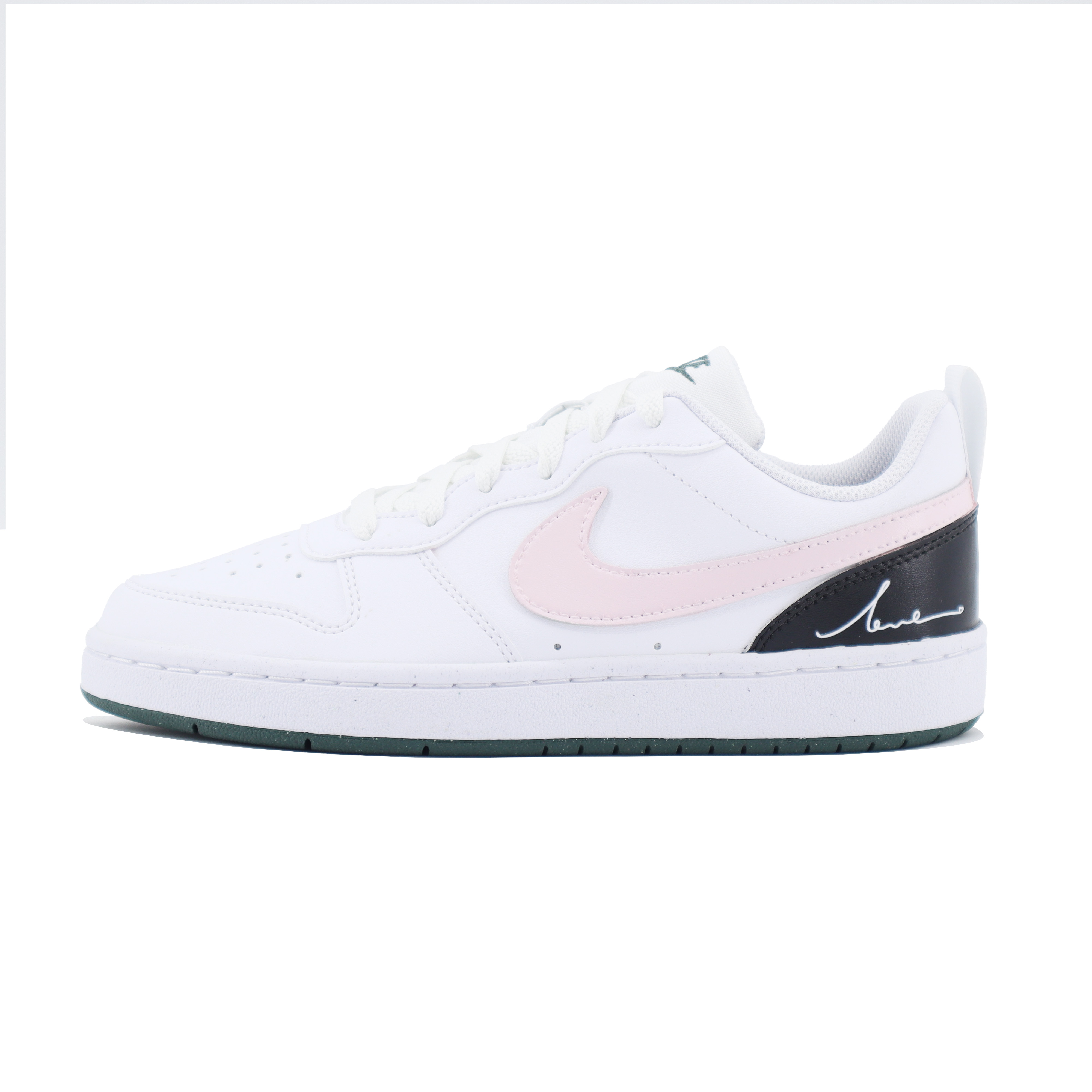 

Nike Детские кроссовки для скейтбординга Court Borough, износостойкие, противоскользящие, белые, зеленые, подростковые