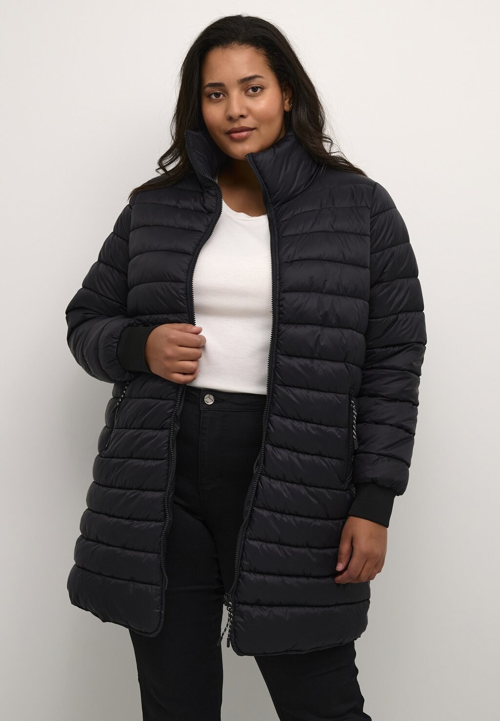 

Зимнее пальто CURVE KCLINA LONG Kaffe Curve, черный глубокий