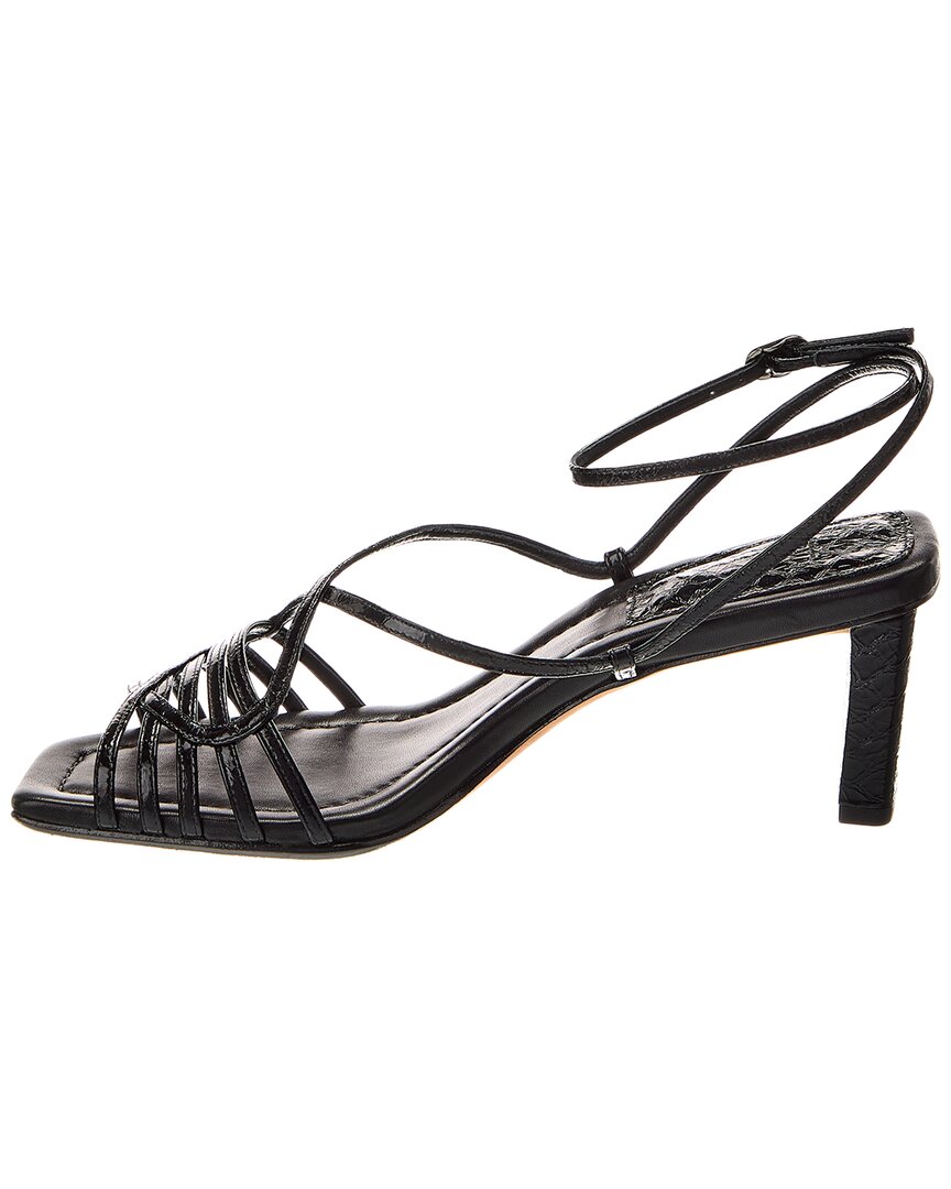 Сандалии Alexandre Birman Naya 50 из тисненой кожи, черный — фото 2
