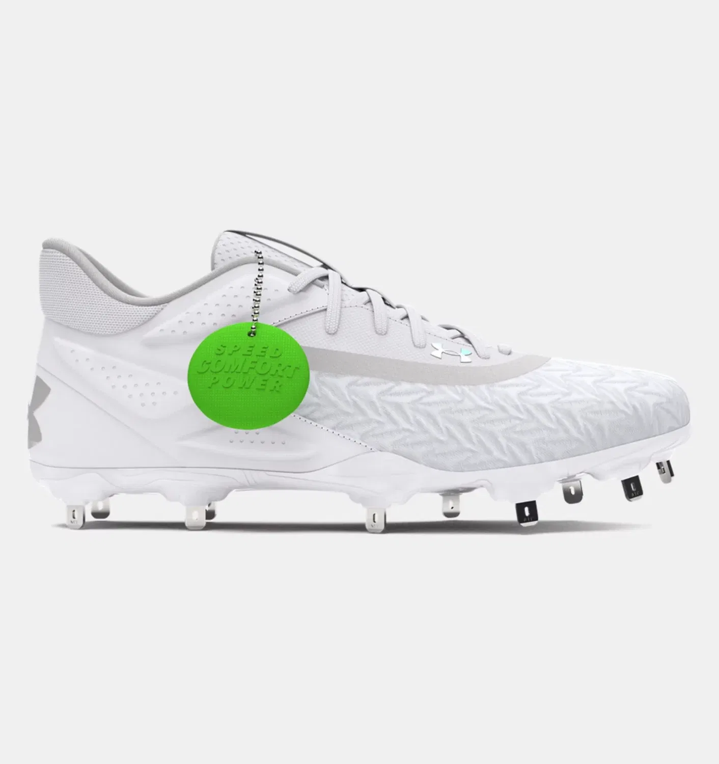 Мужские бейсбольные бутсы Under Armour Yard MT 3.0 3027450-100 белого цвета DWA3858 — фото 2