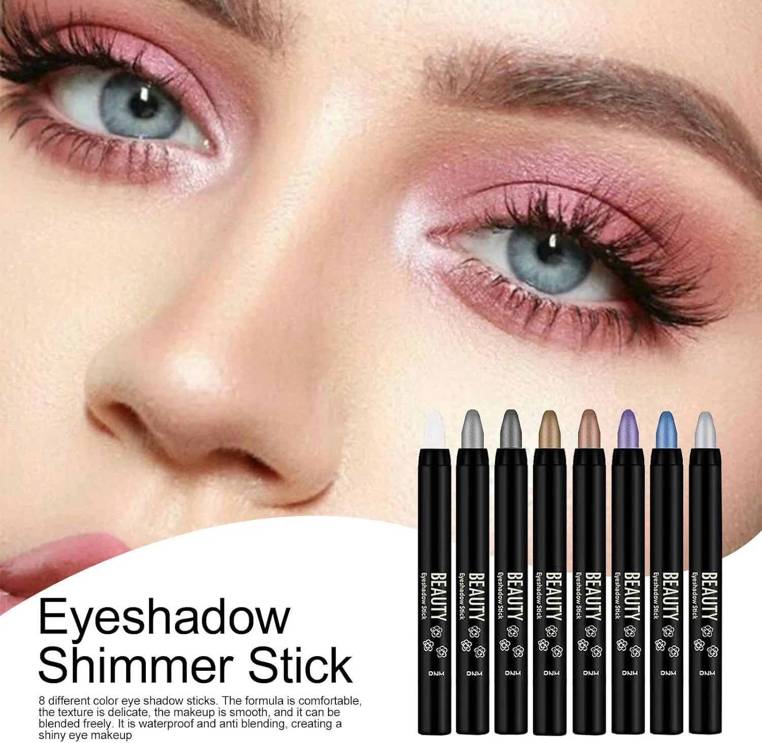Набор теней для век Eyeshadow Pen 8 цветов, без бренда, 0.08 унции — фото 2