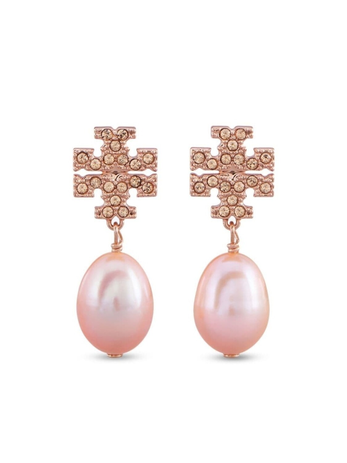 

Серьги-подвески Kira с жемчугом Tory Burch, розовый