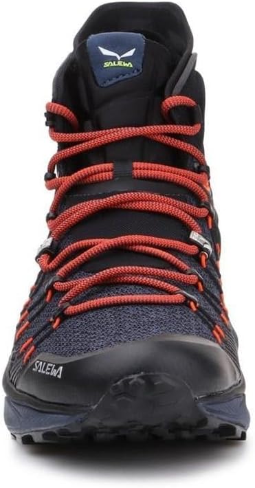 Мужские кроссовки Salewa Dropline с амортизацией для трейлового бега и походов, средней высоты, черный/синий — фото 3