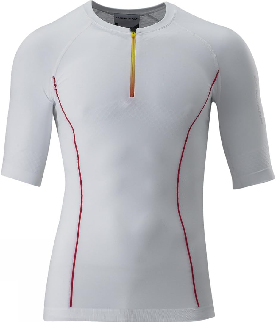 

Мужская футболка Salomon Exo Motion 3/4 с застежкой-молнией, White, Белый, Мужская футболка Salomon Exo Motion 3/4 с застежкой-молнией, White