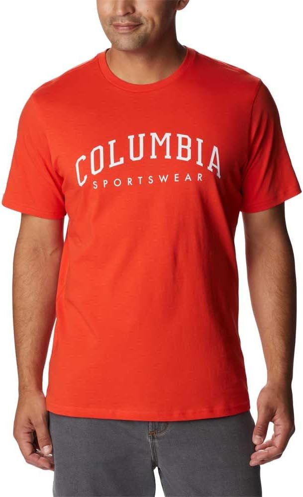 

Мужская футболка Columbia Rockaway River с коротким рукавом и принтом, Spicy/Csc Varsity Arch Graphic