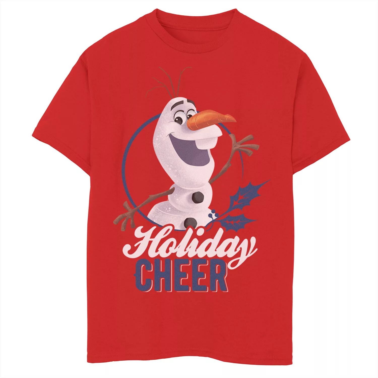 

Футболка Disney's Frozen Boys 8–20 с изображением Олафа Холидей и портрета Cheer Licensed Character, красный