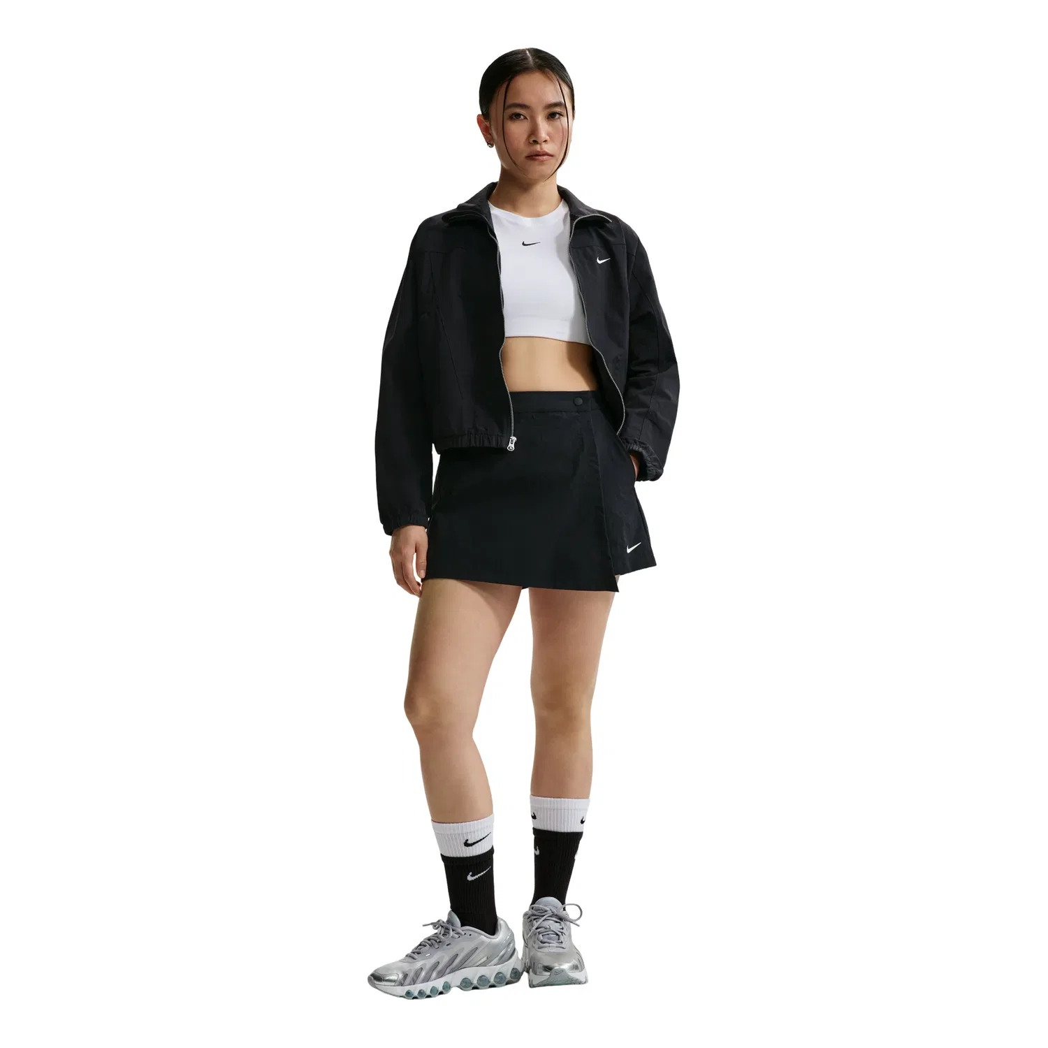 Юбка-шорты Nike Sportswear Mid-Rise Skort 'Black' IR1649-010, черный — фото 3