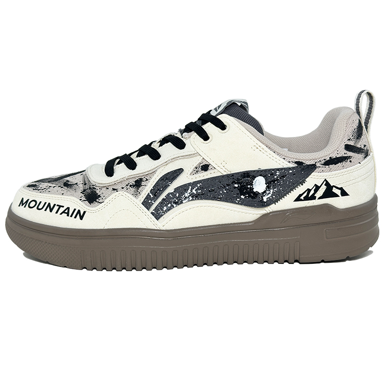 

LINING Кроссовки для скейтбординга Qingyun с низким верхом, устойчивые к истиранию и дышащие, мужские, черные, белые, коричневые