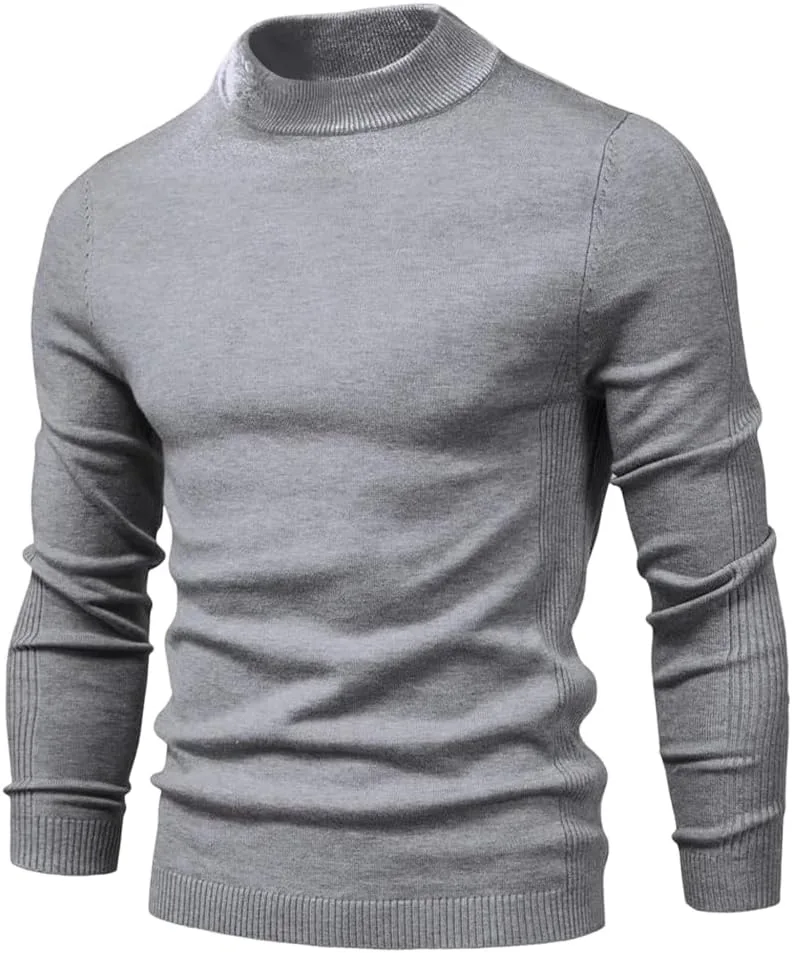 

Мужской мягкий свитер с воротником-стойкой