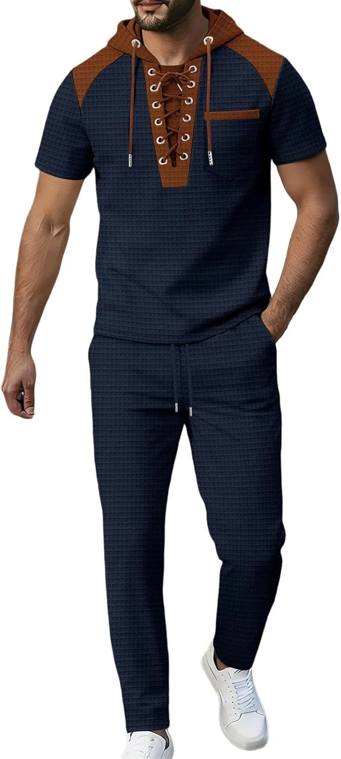Спортивный костюм с капюшоном и шнуровкой, Navy