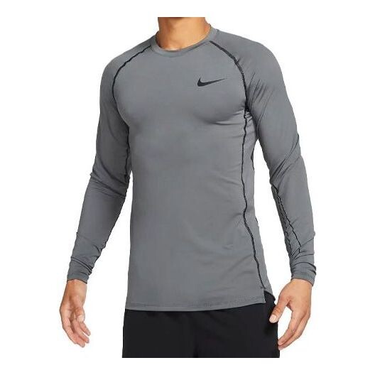 

Футболка Nike Pro Dri-FIT Slim Fit Long-Sleeve Top 'Grey', серый