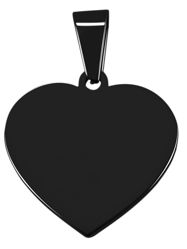 

Adeliás Женский кулон - кулон в форме сердца из нержавеющей стали черного цвета с гравировкой